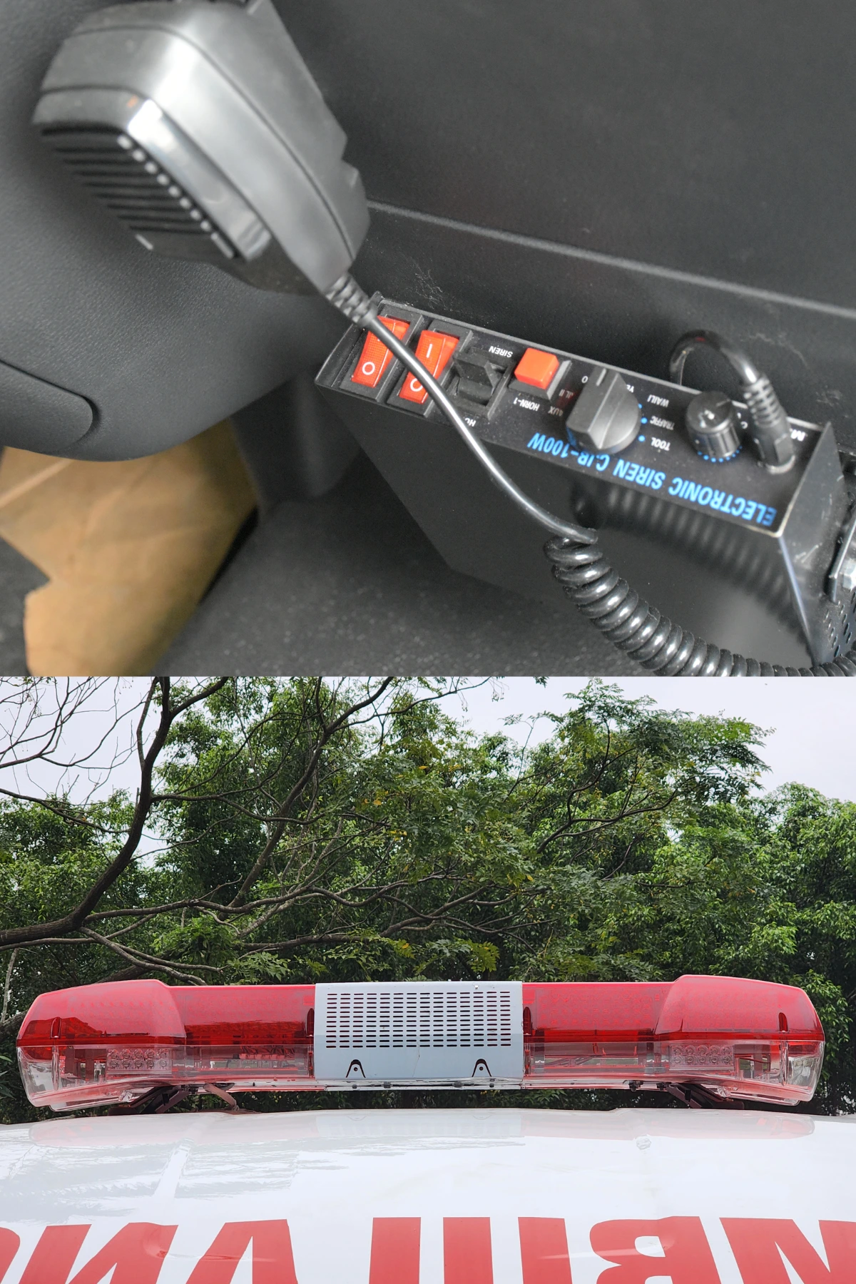 Còi hú, loa và microphone